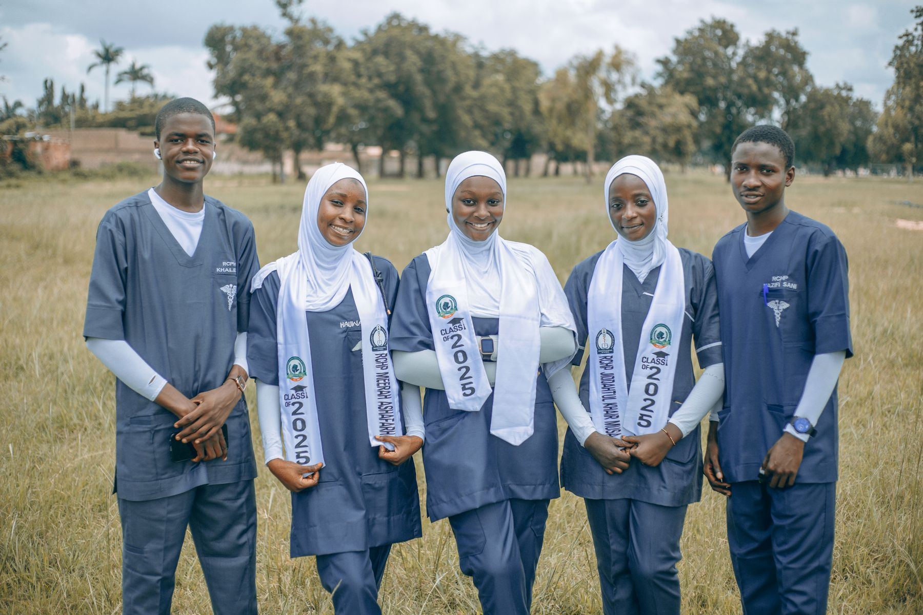 Health workers in a training session